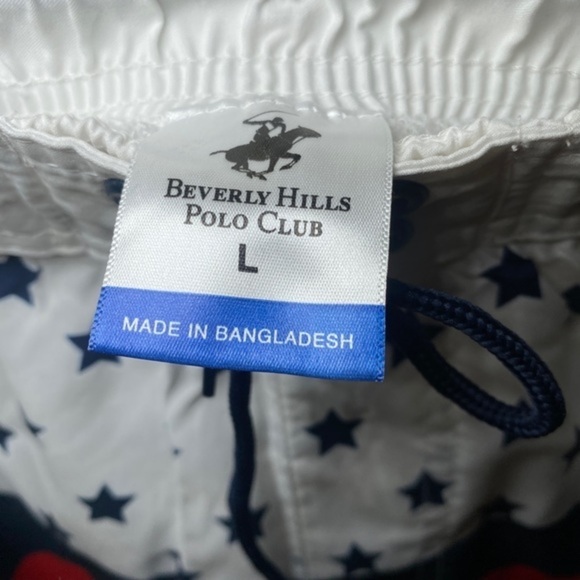 Beverly Hills Polo Club Men's Stars And Stripes Swimming Trunks Size‎ L - Picture 5 of 5